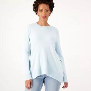 Sage Green Girl with Curves A-Line Crew Sweater